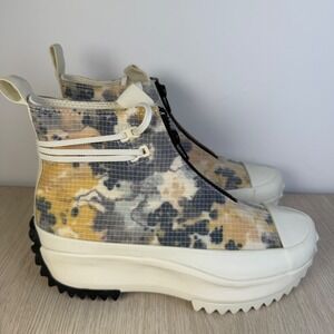 Converse Run Star Hike Hi Marble Tie Dye Zip Platform Sneakers Womens 6.5